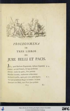 Prolegomena In Tres Libros De Jure Belli Et Pacis.