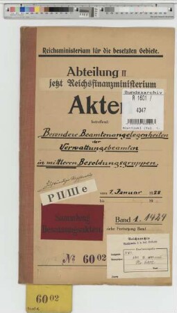 Besondere Beamtenangelegenheiten der Verwaltungsbeamten in mittleren Besoldungsgruppen