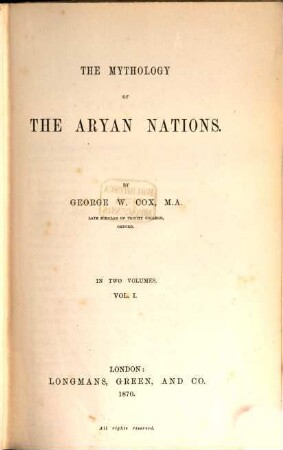 The mythology of the Aryan nations, 1