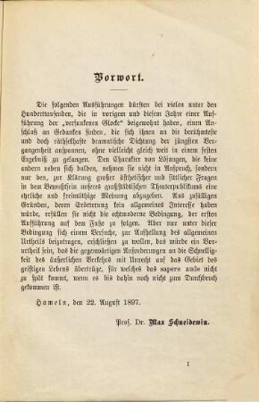 Das Räthsel des Gerhart Hauptmann'schen Märchendramas "Die versunkene Glocke" und seines märchenhaften Erfolges