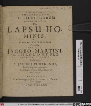 De Lapsu Hominis