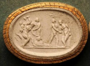 Die Schmiede des Vulcan (Hephaistos) mit Cupido (Daktyliothek, Supplement)