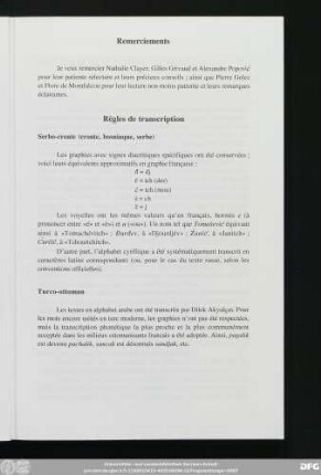 Règles de transcription