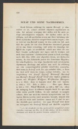 Sceáf Und Seine Nachkommen.
