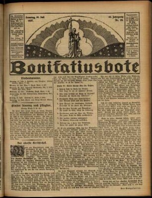 Erste Ausgabe vom Sonntag, den 10. Juli 1927.