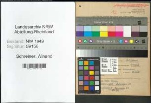 Entnazifizierung Winand Schreiner , geb. 17.09.1913 (Versandleiter)