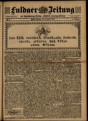 Erste Ausgabe vom Samstag, den 28. Februar 1903.