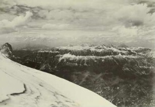 Dolomiten. Sella-Gruppe, von der Marmolata gesehen