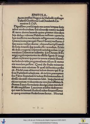 Epistola.