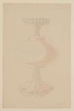 Pokal aus dem Palazzo Pitti in Florenz [aus einem Konvolut von 107 Blatt Architekturstudien und Skizzen einer Italienreise]