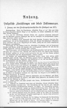 Polizeiliche Bestimmungen