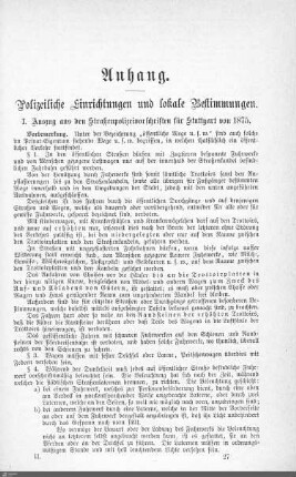 Polizeiliche Bestimmungen