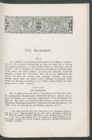XXI. Kartenspiele.