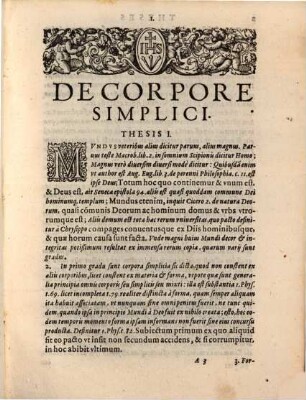 Theses philosophicae de mundo magno eiusque variis partibus