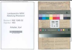 Entnazifizierung Karl Arbeiter , geb. 09.12.1890 (Architekt)