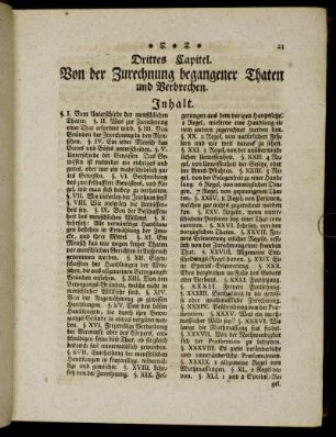 Drittes Capitel. Von der Zurechnung begangener Thaten und Verbrechen