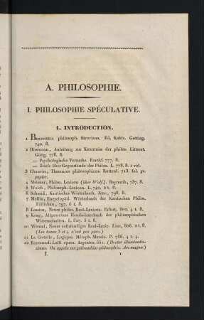 1-70, A. Philosophie