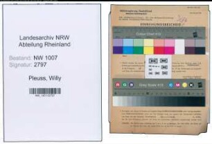 Entnazifizierung Willy Pleuss , geb. 14.08.1907 (Finanzangestellter)