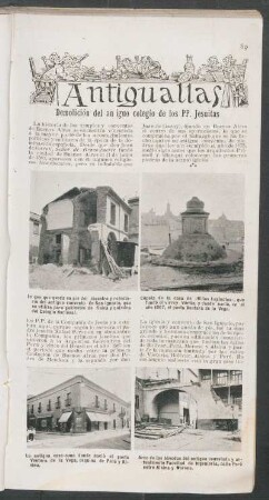 Antiguallas - Demolición del antiguo colegio de los PP. Jesuitas