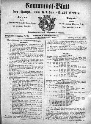 1876,19: No. 19, 7. Mai 1876
