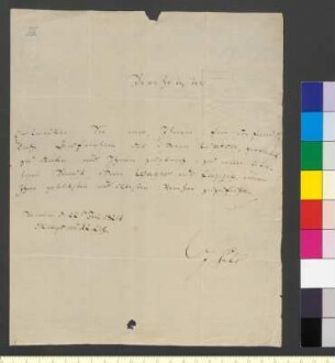 Brief von Falk, Johannes Daniel an Goethe, Johann Wolfgang von