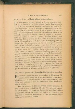 Proyecto de proteccißon a la producción literaria y científica