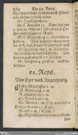 82. Reys. Von Eger nach Rgenspurg