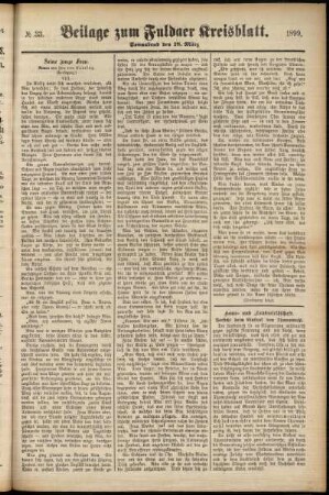 Zweite Ausgabe vom Samstag, den 18. März 1899.