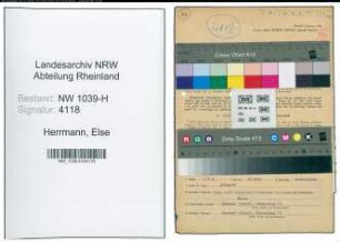 Entnazifizierung Else Herrmann , geb. 15.07.1907 (Postbeamtin)