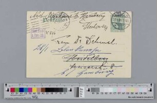 Postkarte an Ida Dehmel
