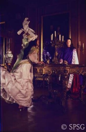 Filmaufnahmen "Liselotte von der Pfalz", Berlin, Schloss Charlottenburg, mit Heidelinde Weis und Harald Leipnitz.
