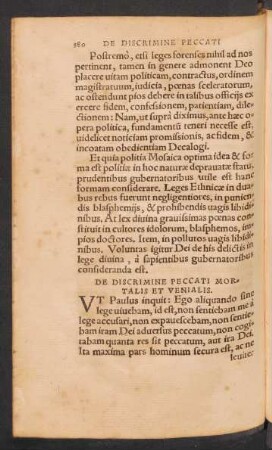 De Discrimie Peccati Mortalis Et Venialis.