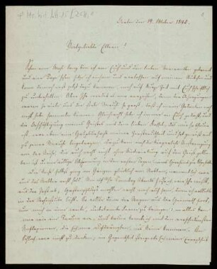 Brief von Wilhelm Christoph Friedrich Arnold an Nikolaus Ludwig Arnold und Marie Dorothea Juliane Ernst