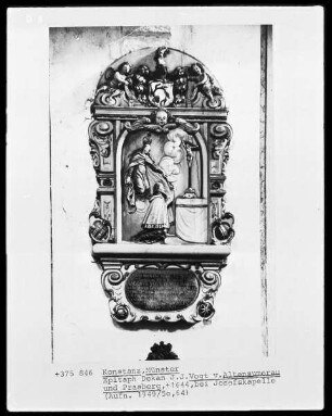 Epitaph des Dekan J. J. Vogt von Altensumerau nund Prasberg
