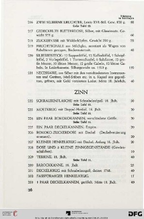 Zinn (Nr. 222-236)