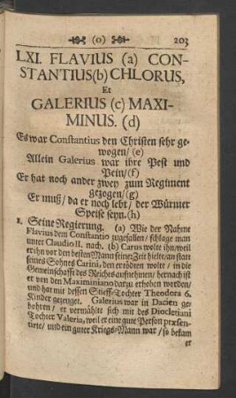 LXI. Flavius (a) Constantius (b) Chlorus, Et Galerius (c) Maximinus. (d)