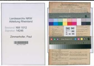 Entnazifizierung Paul Zimmerhofer , geb. 08.11.1901 (Kaufmann)