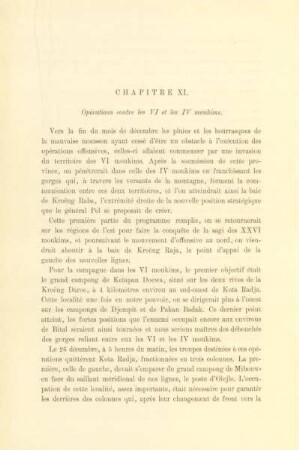 Chapitre XI. Opérations contre les VI et les IV moukims