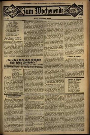 Zweite Ausgabe vom Sonntag, den 29. Mai 1932.