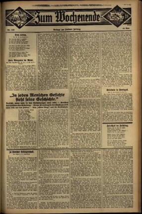 Zweite Ausgabe vom Sonntag, den 29. Mai 1932.