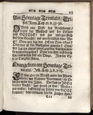 Am Sonntage Trinitatis/ Epistel/ ... - Evangelium am 27. Sonntage nach Trinitatis/ ...