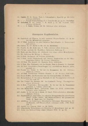 Anonyme Kupferstiche