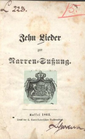 Zehn Lieder zur Narren-Sußung
