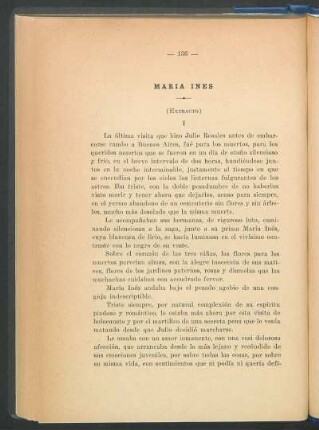 María Inés : (Extracto)