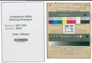 Entnazifizierung Wilhelm Feller , geb. 21.08.1907 (Techniker)