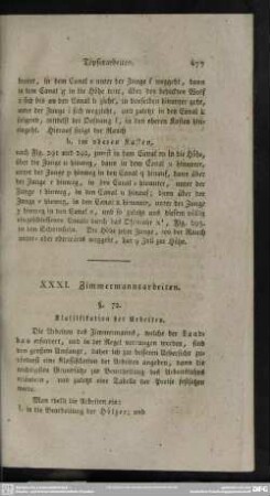 XXXI. Zimmermannsarbeiten