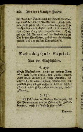 Das achtzehnte Capitel. Von den Wechselfiebern.