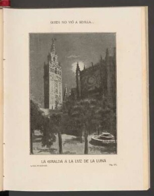 La Giralda a la luz de la luna - [Dibujo]