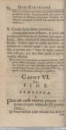 Caput VI. De Fine.