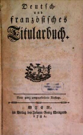 Deutsch und französisches Titularbuch